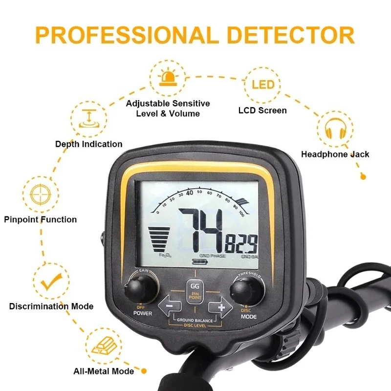 TX-850 Metal Detector Underground Professional Depth 2.5m Scanner Search Finder Best Gold Detector Metall Detektor