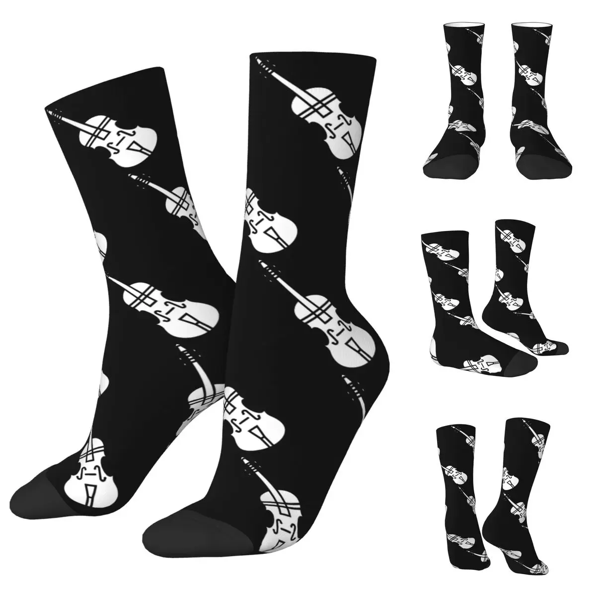 Electric Guitar Violin Music Men Women Socks,Motion Beautiful printing Suitable for all seasons Dressing Gifts