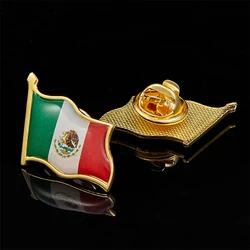 Mexico Nationale Zwaaiende Vlag Revers Pin Broche Pin Badges Broche voor Kleding Tassen Decoratie