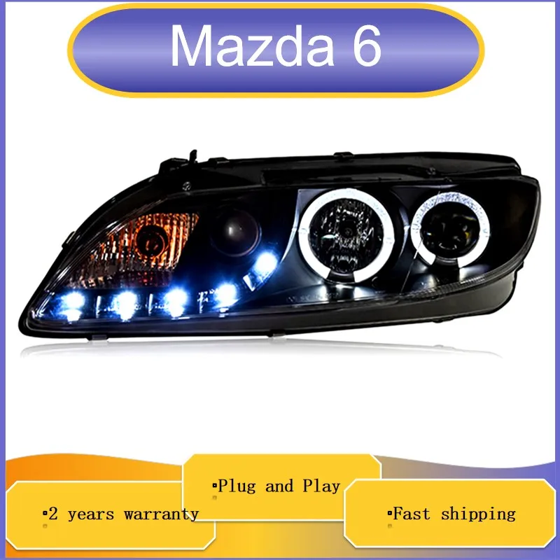 

Car Accessories for Mazda 6 Headlamp 2003-2015 Mazda6 Head Light DRL Turn Signal Low High Beam Projector Lens