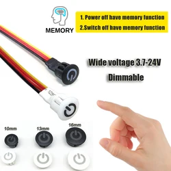 10mm 16mm inteligentny domowy czujnik dotykowy przyciemniany przełącznik kontrolera do kontroler przyciemniania Led taśma LED inteligentnego domu DC5V 12V 24V