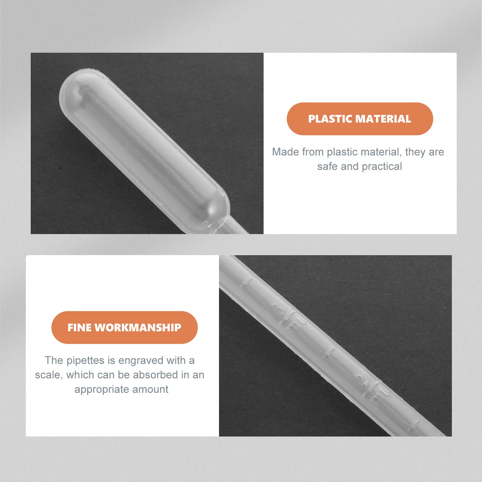 

100Pcs Plastic Droppers Pipettes Clear Graduated Easy Suck Oil Dropper DIY Laboratory Use Plastic Dropper Disposable Pipette