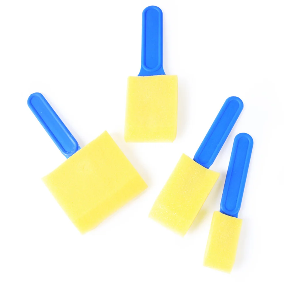 

12 pcs Art Painting Sponge Brush Set Kids Graffiti Drawing Tools Creative Diy Craft Kits Preschool Learning Colors Yellow Blue