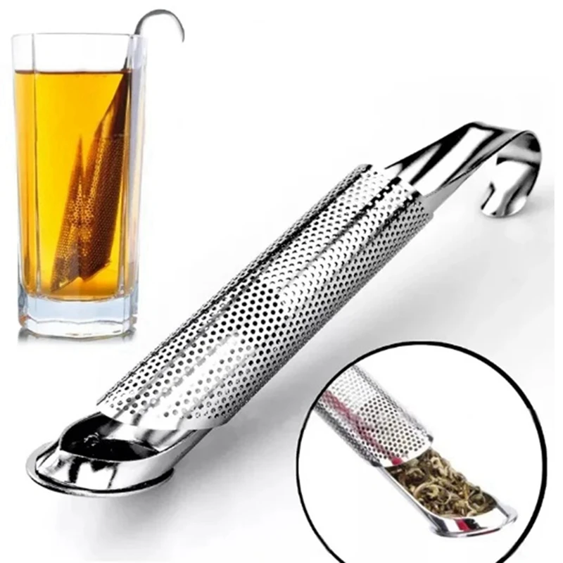 

Tea Filter Pipe Shape Loose Leaf Diffuser Tea Strainer Steel Tea Infuser Teapot Kitchen Utensils Kitchen Parts