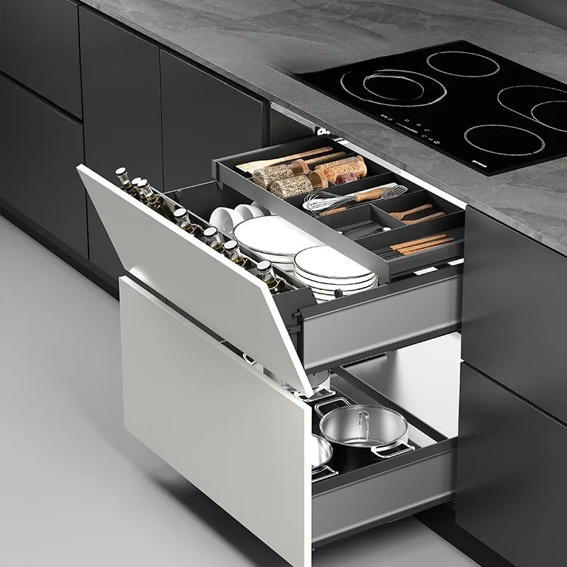 Adjustable Kitchen Cabinet Expandable Kitchen Organizer Cutlery Tray Divider Multi-grid Storage Drawer for Spoon Fork Knife