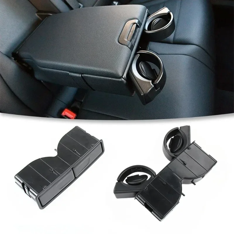 For Mercedes-Benz W222 W176 W246 W205 S205 X156 Black Rear Seat Armrest Insert Drinks Dual Cup Holder Car Accessories 0998100213