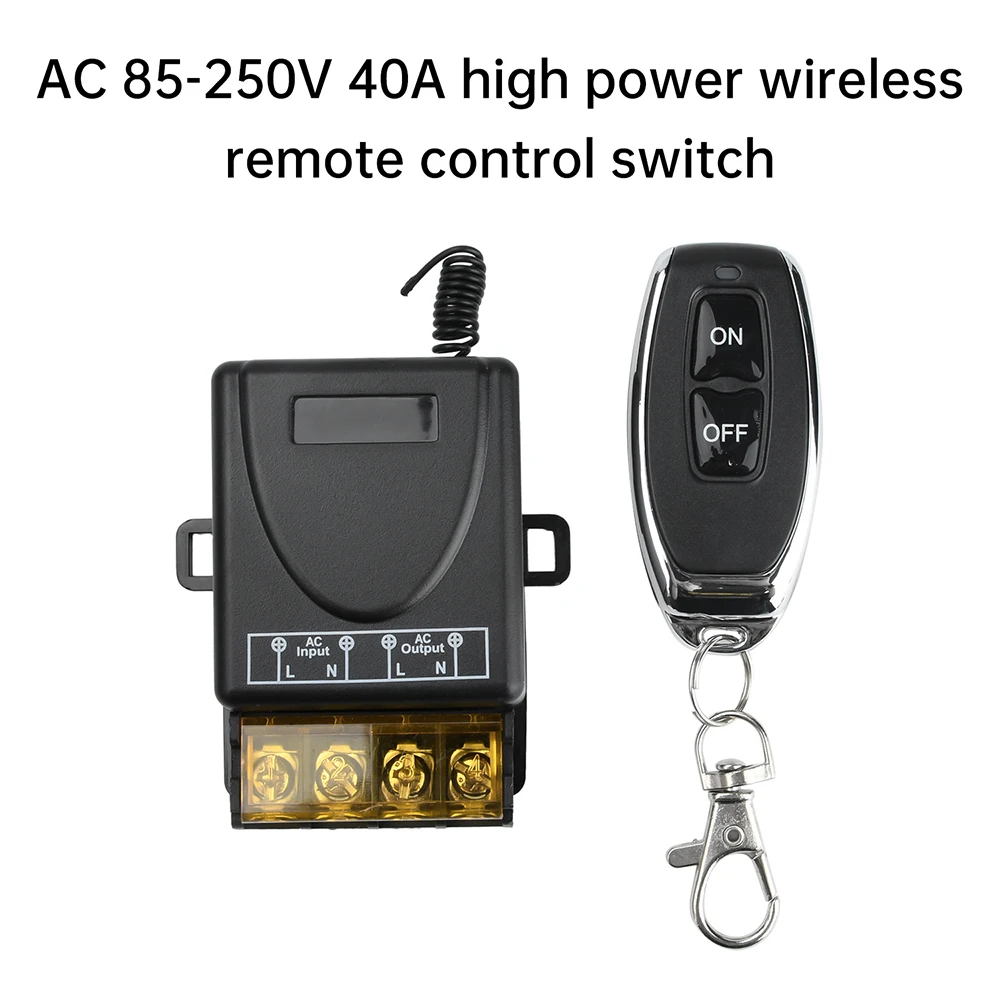 AC 85-250V 40A High Power Wireless Remote Control Switch 433.92MHz for Water Pump Motor Remote On Off Controller