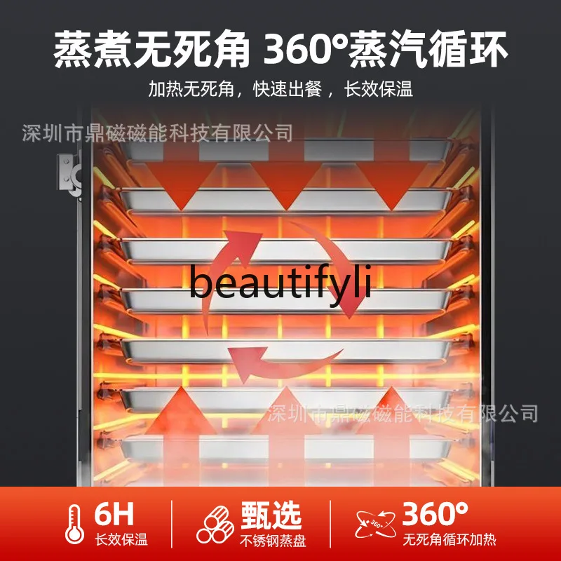 Commercial Stainless Steel Electric Rice Steamer Cabinet Canteen Rice Steamer Restaurant Hotel Gas Steamer