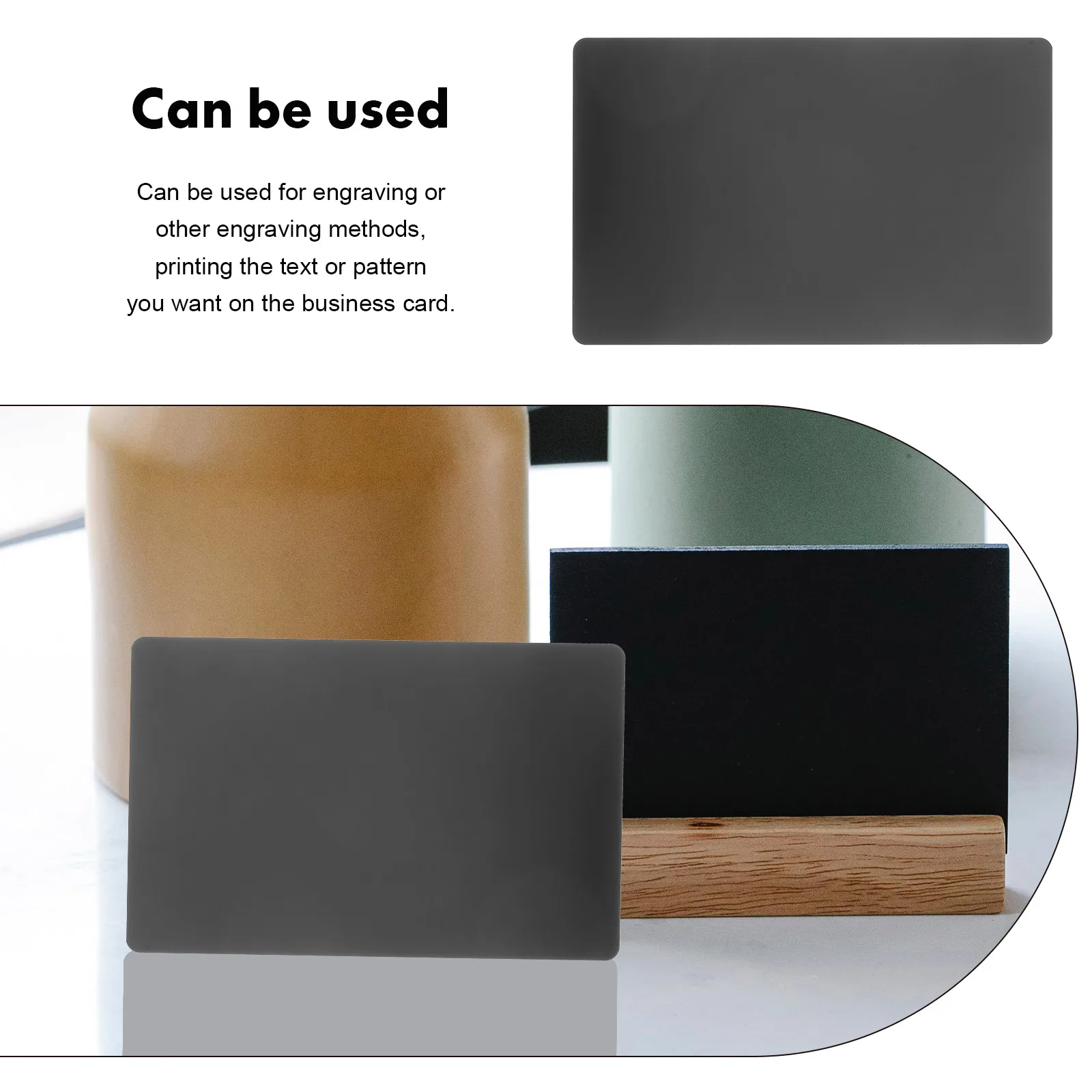 

100 Pcs Metal Business Card Material Blank Cards Aluminum Marking Name Engraving Blanks