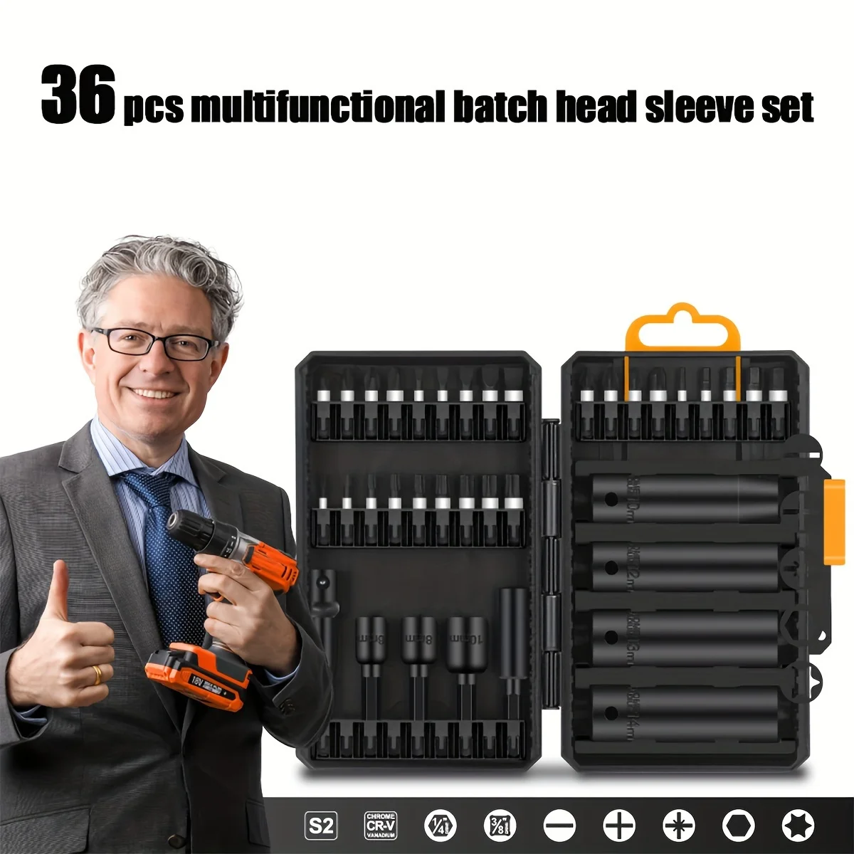 36Pcs Screwdriver Special-Shaped Twist Bit Sleeve Head Set Screwdriver Repair Tool Kit Repair Laptop,mobile phone,Watch,Glasses