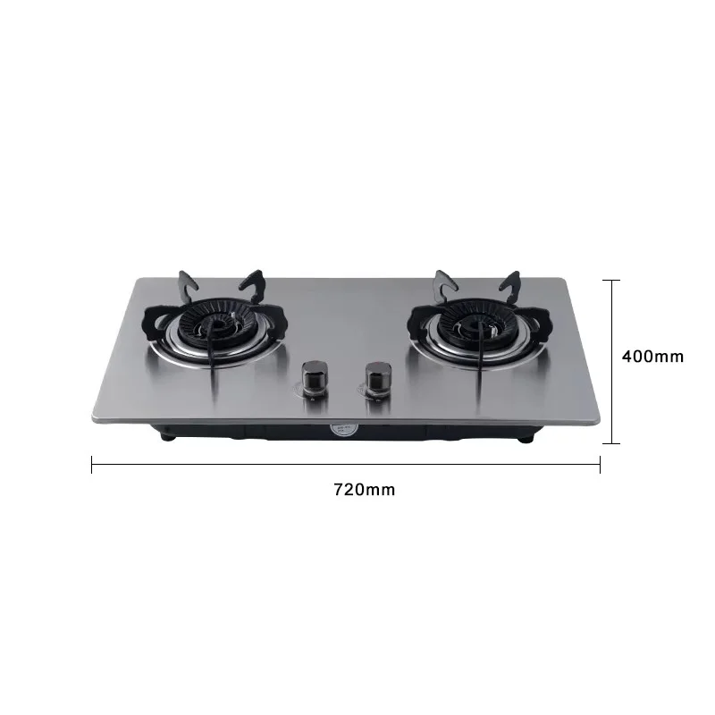 Built-in dual burner 2 burner kitchen biogas appliance stove