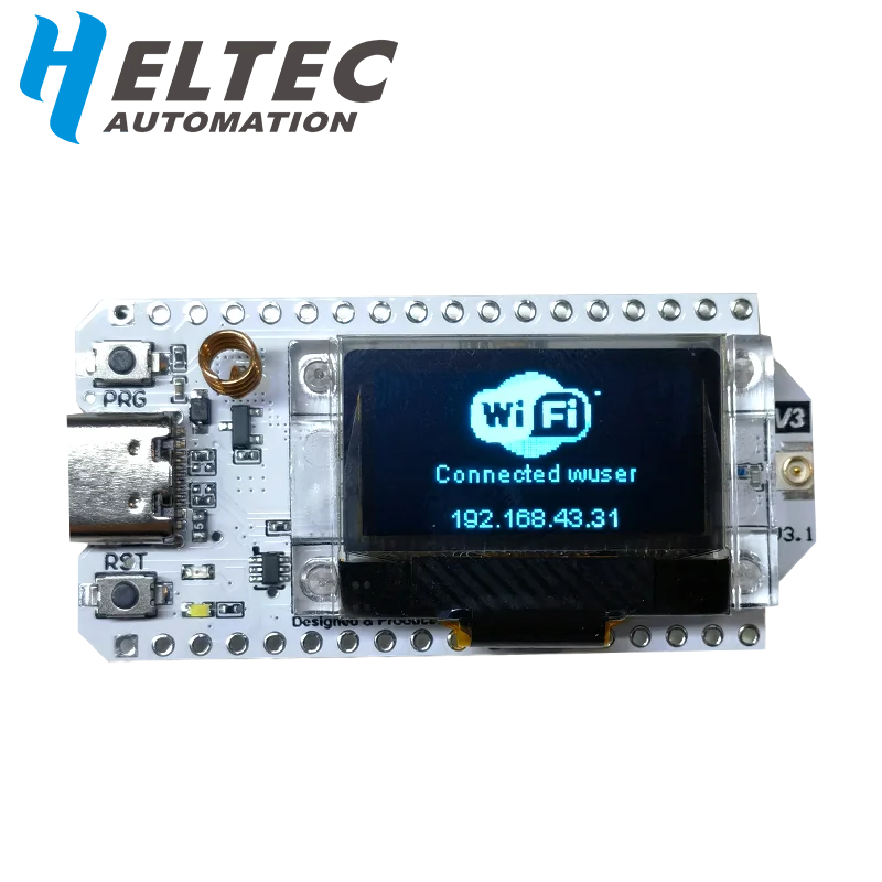 لوحة تطوير واي فاي Heltec ، LoRa 32 V3 ، SX1262 وشريحة OLED ، دعم عداد الشبكة الشبكي