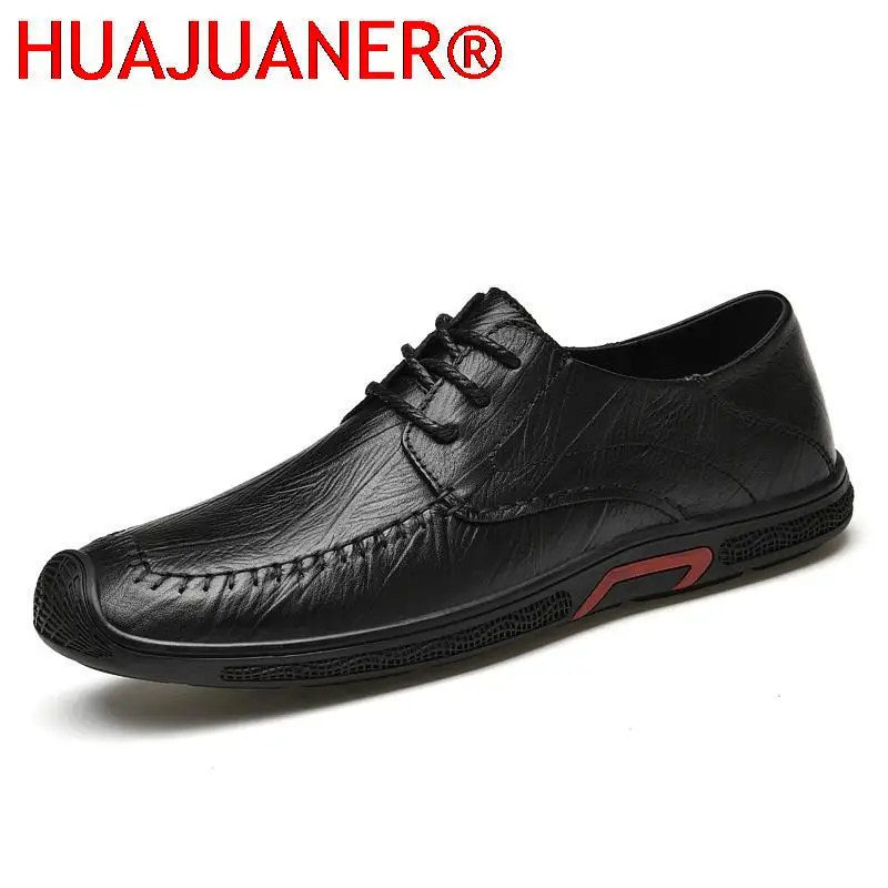 

2023 High Quality Genuine Leather Casual Men's Shoes Spring Autumn Fashion Oxfords Man Luxury Leisure Leather Shoes For Men