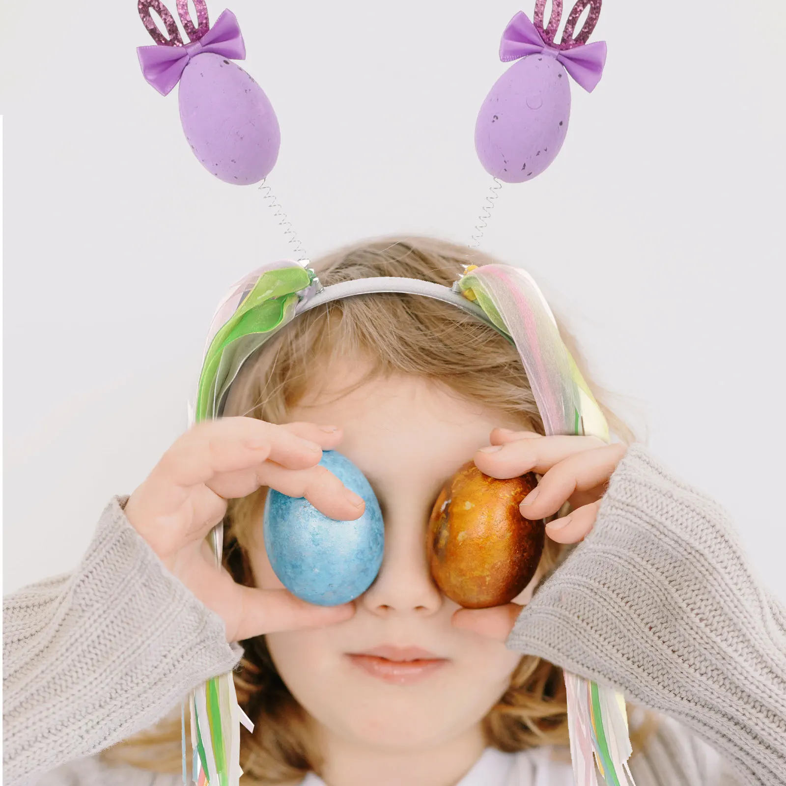 

Cute Bunny Ear Egg Headband Adjustable Rabbit Ear Hairband Festival Headband Easter Party Hair Accessories for Girls Women