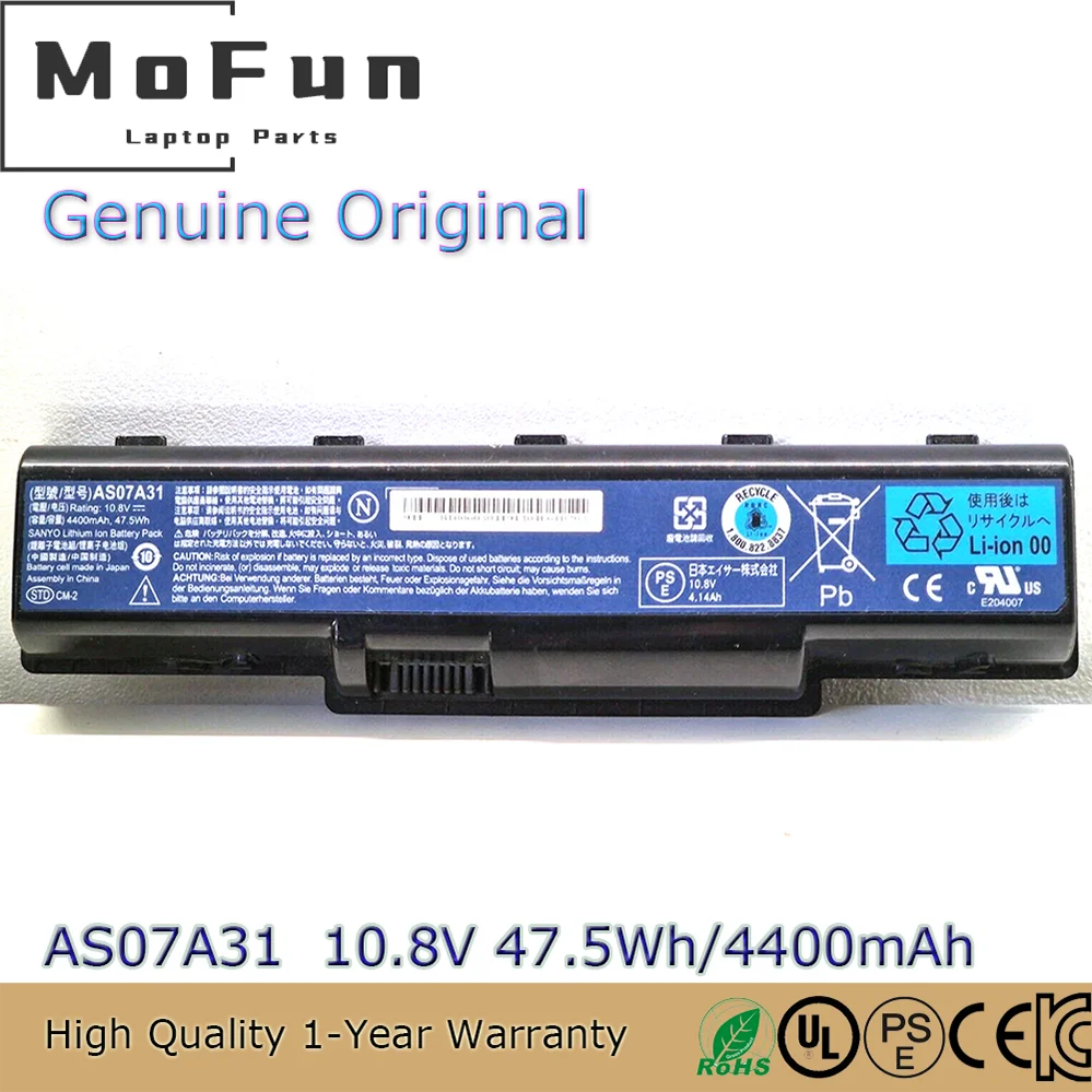 

Brand New Original AS07A31 11.1V 4400mAh Laptop Battery for Acer Aspire 2930G 4740 5738G 4710 4720 4920 4930 5735 5740 AS07A41