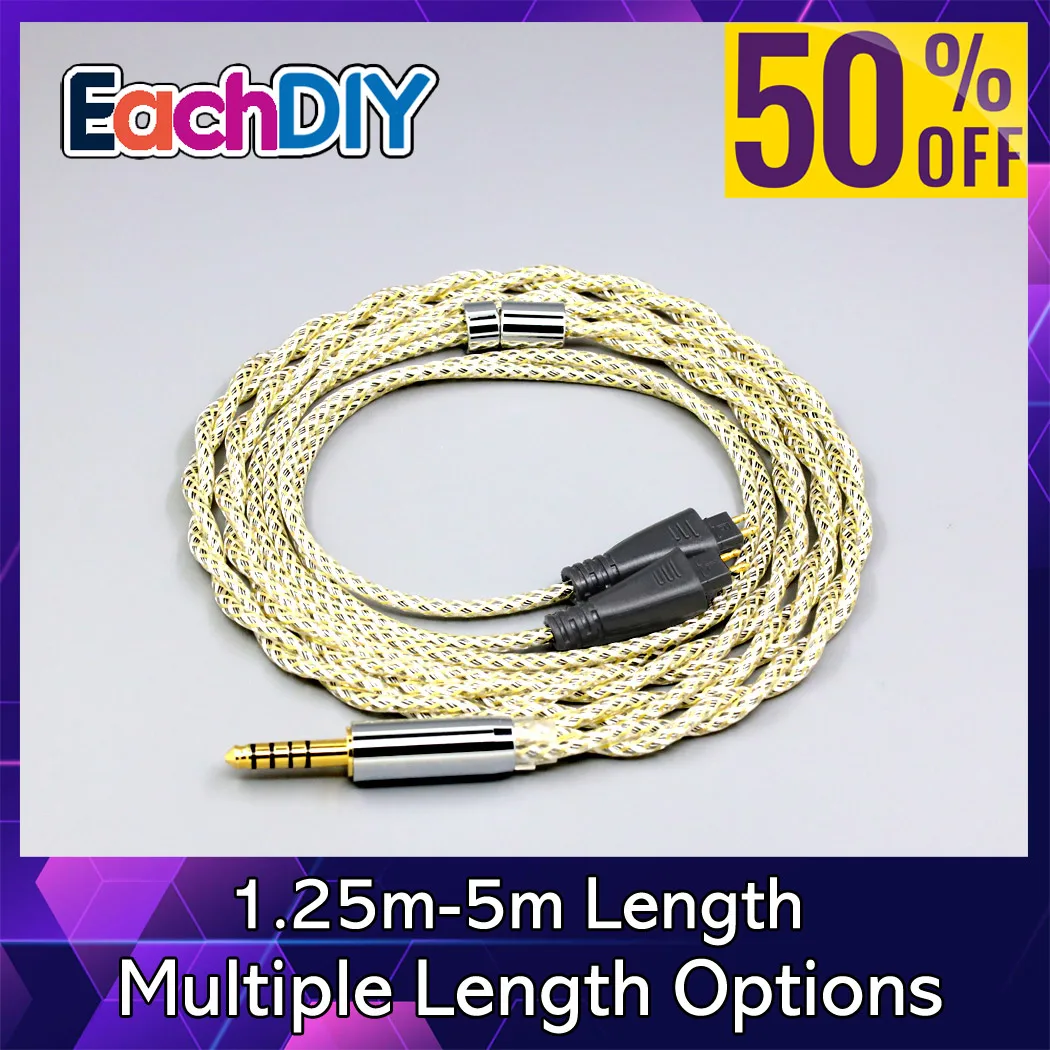 

TypeS 23AWG Litz Shielding Silver OCC Earphone Cable For FOSTEX TH900 TH1000RP TH1100RP TH-909 TR-X00 TH-600 MK2 LN008932