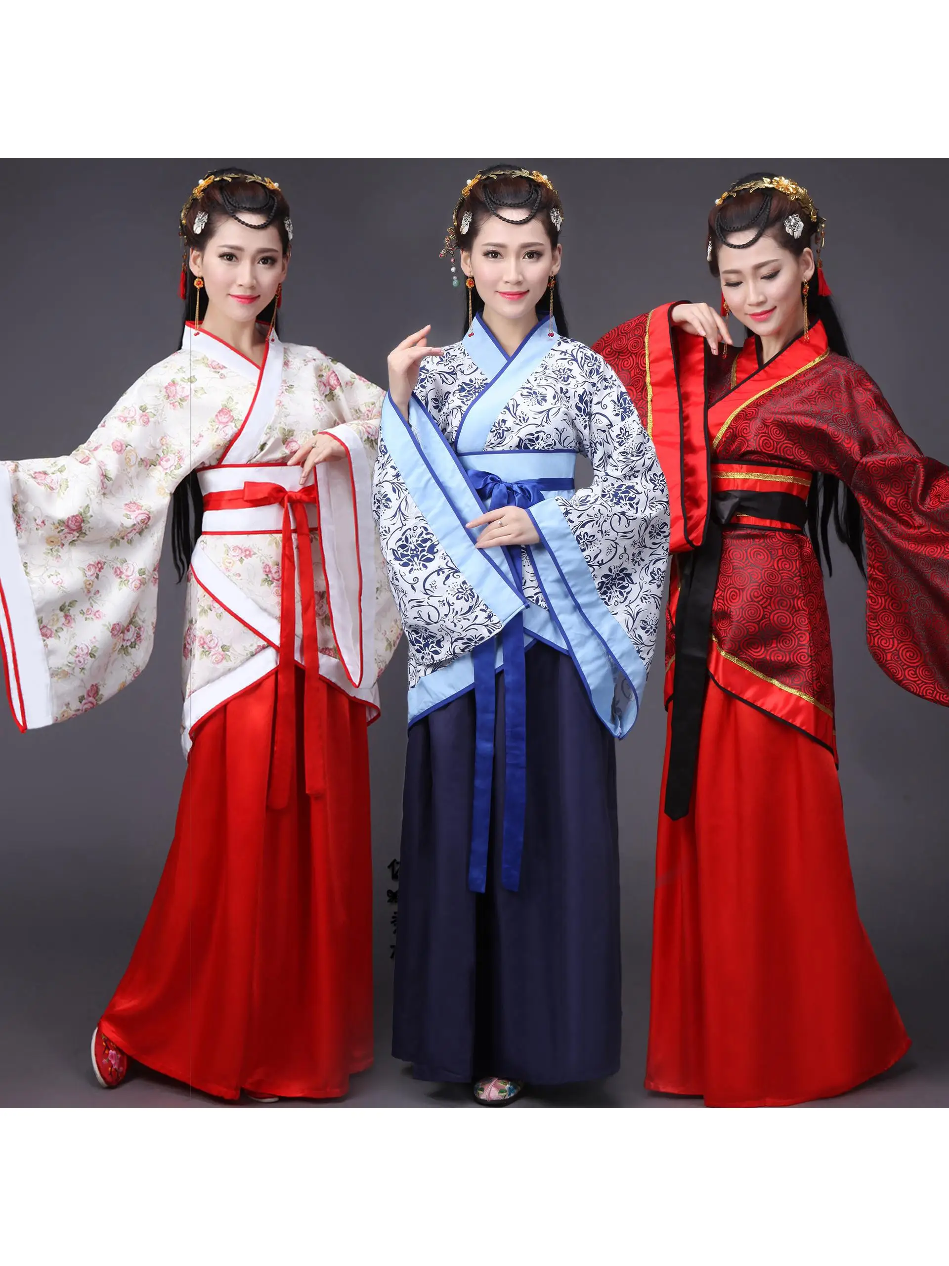 

Ele Fairy T Ancient Chinese Costume Women's Chest Length Hanfu Tang Suit Princ Outfit Stage Performance Wear