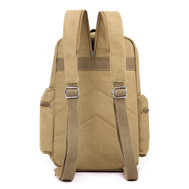 New Fashion Style Men Daily Large Capacity Business Crossbody Students Canvas Chest Bags With Big Pocket Multi-Zipper For Travel