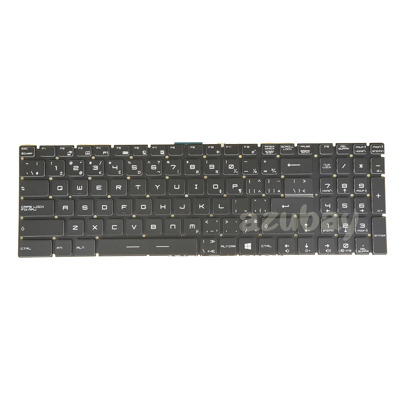 White Backlit Canadian Laptop Keyboard For MSI MS-16J2 MS-16J1 MS-1792 MS-1791 MS-1795 MS-1794 MS-16J5 MS-16J4 MS-179B MS-1799