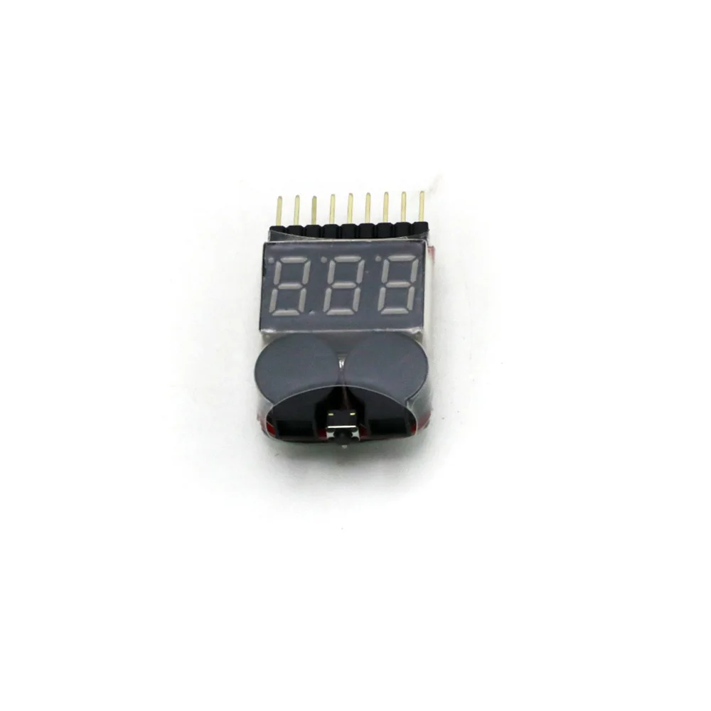 Probador de voltaje de batería Lipo, alarma de zumbador de bajo voltaje para 2-8S Lipo Life LiMn Li-ion, Monitor de control de batería