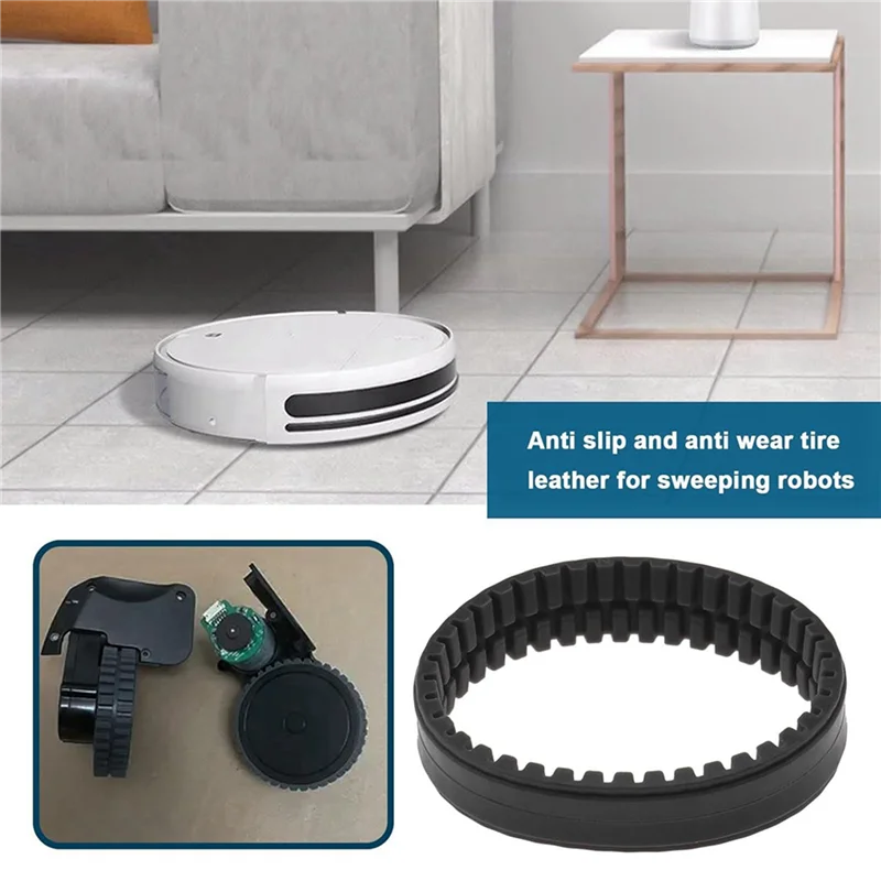 A83X-4X Anti Slip Wheel Tires Skin Replacement For Eufy Robovac 11S/ 11S MAX/ 15T/ 30/ 30C/ 15C/ 15C MAX Anti-Wear Tyre Skins
