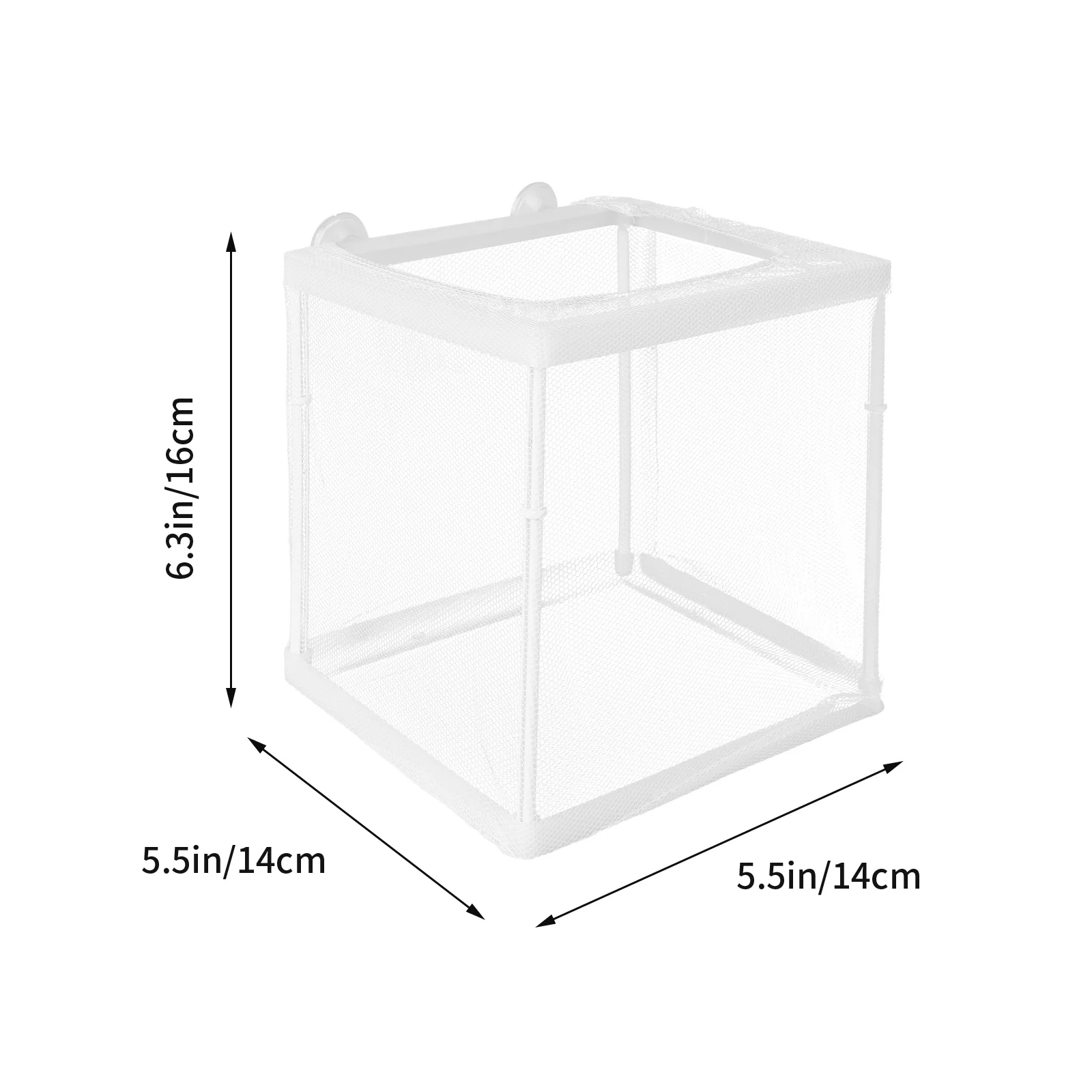 1pc Mesh Traspirante Scatola di Allevamento di Pesci Durevole Bianco Per Piccole Incinta Malato Pesce da Cova Asilo nido Acquario Serbatoio di Protezione