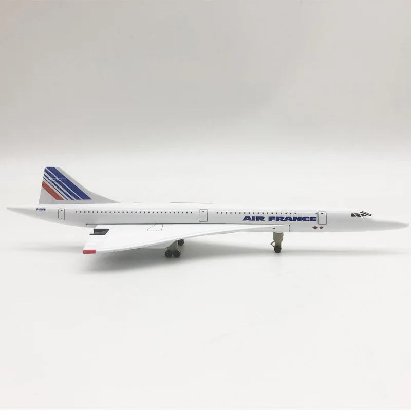 Vliegtuigmodellen Concorde AIR FRANCE Airlines 20 cm Legering Metaal Model Vliegtuig Air W Stand Vliegtuigen katrol landingsgestel Craft gift