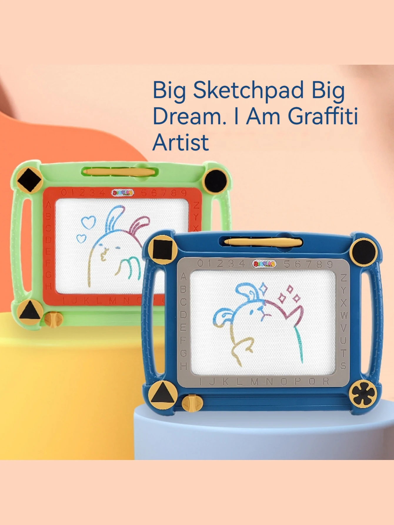 Children's magnetic color graffiti drawing board home writing board educational writing board toy