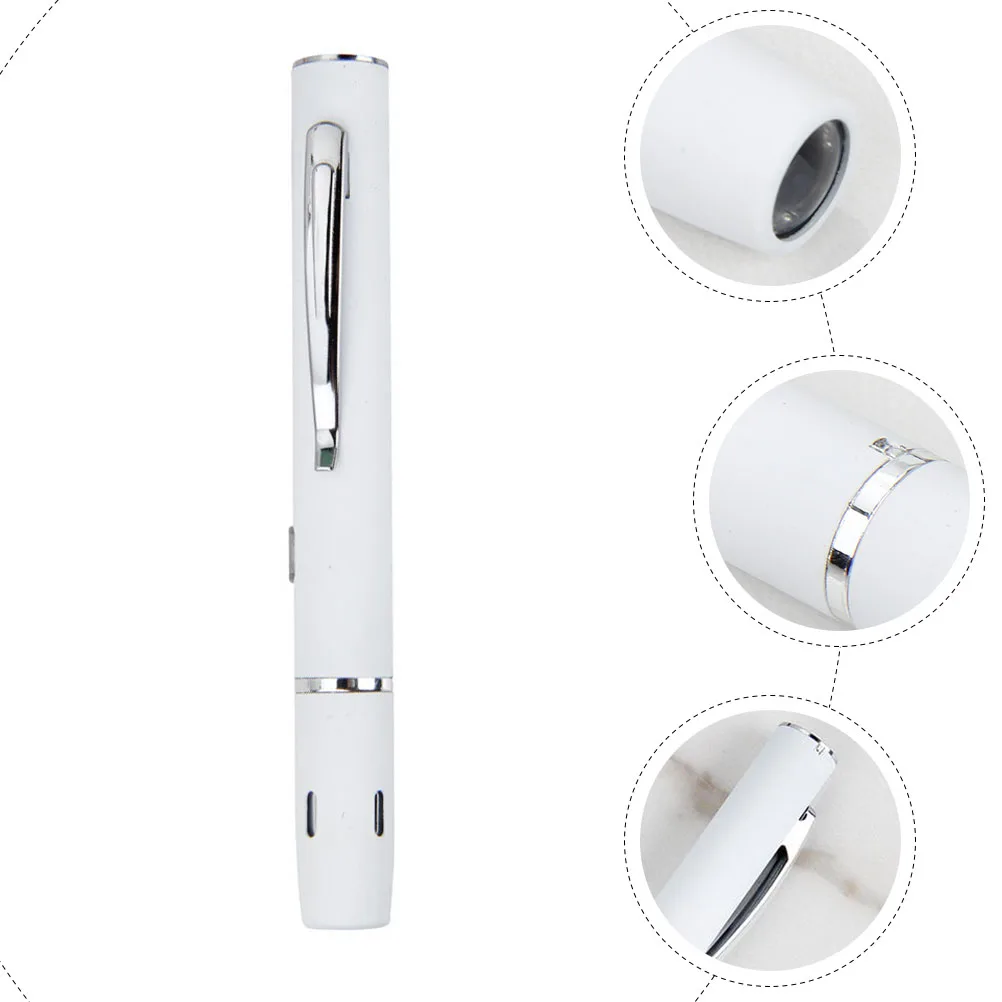 

Medical Led Inspection Flashlight Usb Rechargeable Pen Light With Clip High Brightness White Light For Mouth Nose Throat Pocket