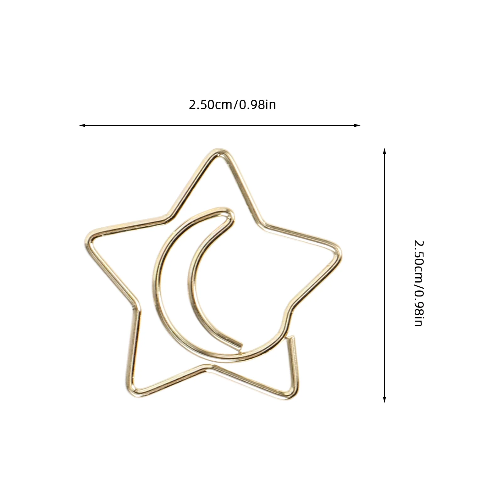60 Pcs Star Moon Paperclip Notes Mini Paper Clips Exquisite Iron Office Supplies File Clips Document Paper Clips Cute Paperclips