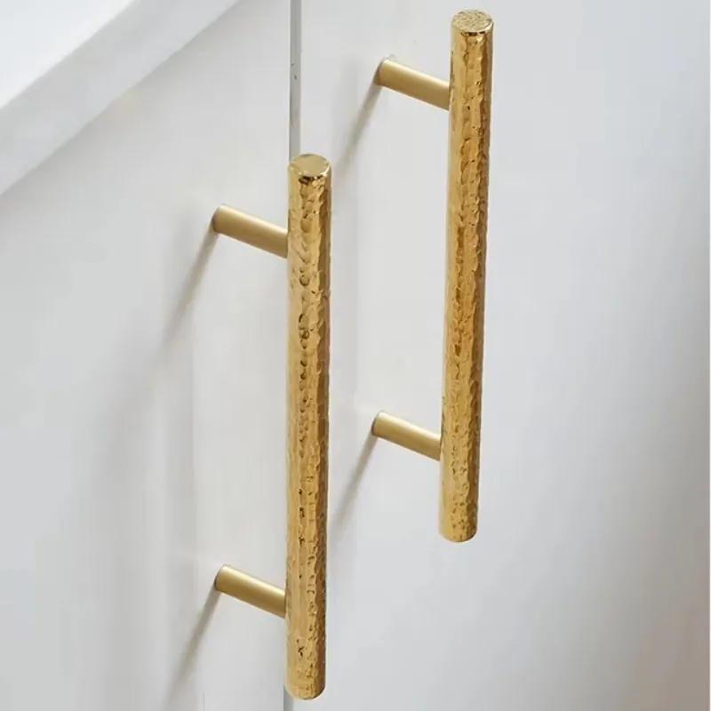 

Copper Handmade Hammer Gold Furniture Door Drawer Kitchen Cabinet Brass Door Handle