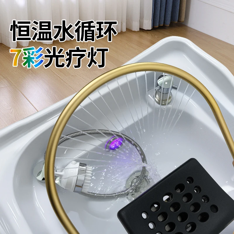 Factory Direct 2026 Top RatedNo water connection, movable hair treatment shampoo basin, water storage, heating hair treatment sh