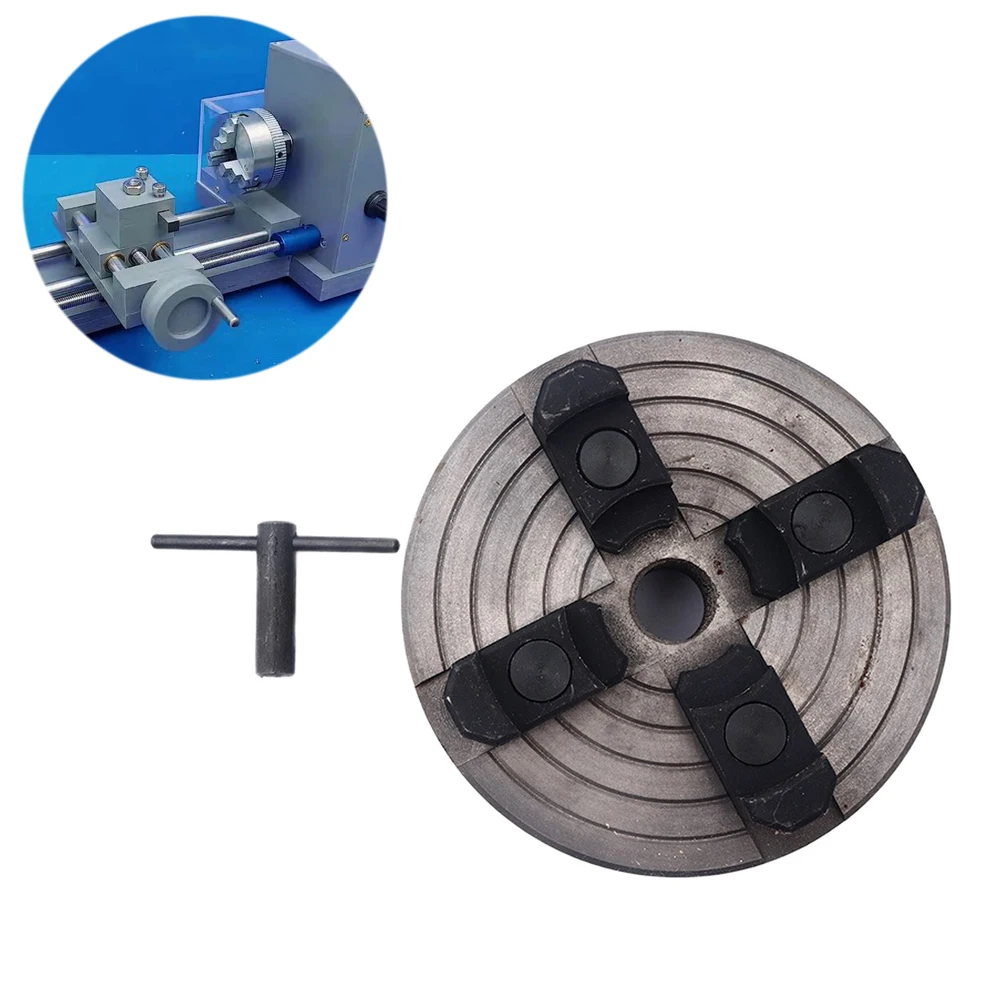 Wood Lathe Chuck 6-Inch Self-Centering Wood Lathe Chuck Woodworking Lathe Tray Thread 8TPI Woodworking Machinery Parts