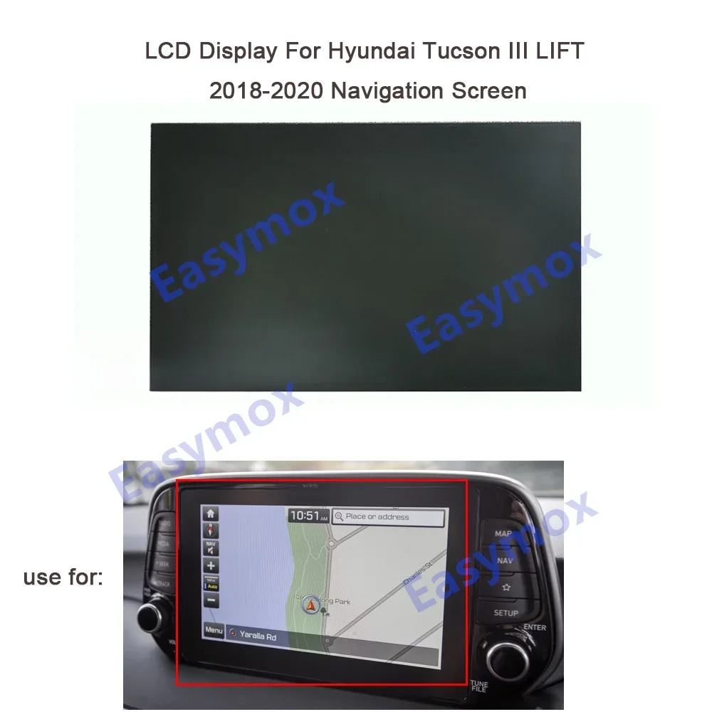 LCD DISPLAY TOUCH SCREEN For Hyundai Tucson III MK3 2018 2019 2020 Navigation Krell 96560D7811ZL5 AVCC1D7ET