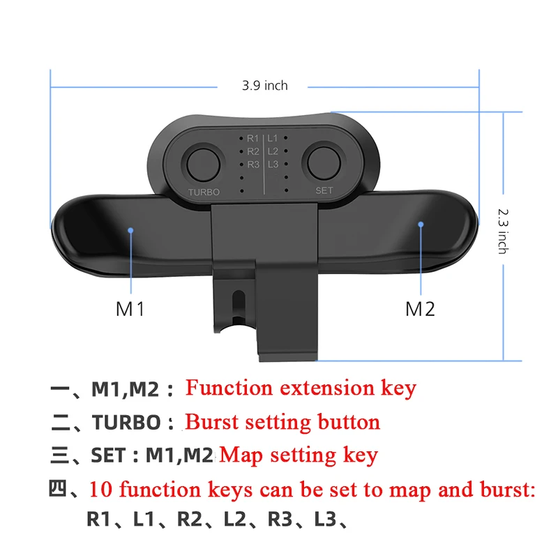 PS4 Controller Paddles For PS4 SLIM PRO Back Button Attachment For DualShock4 Joystick Rear Extension Keys Turbo Accessories