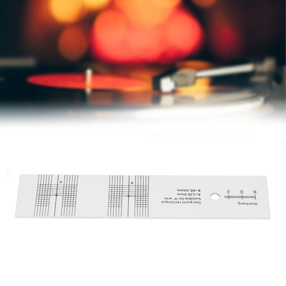 Acrylic Turntable Protractor Calibration Ruler Turntable Calibration Tool Protractor for LP Phono Measurement