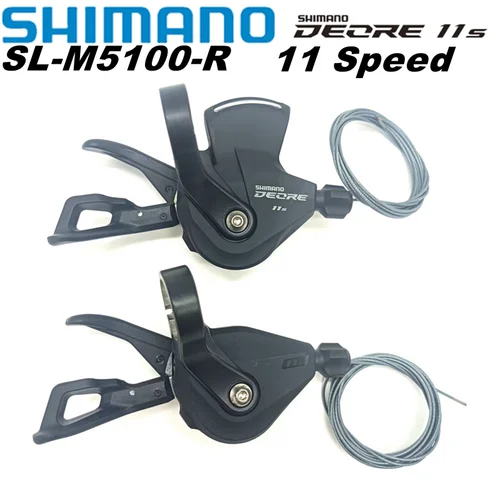 SHIMANO-palanca de cambios DEORE SL M5100 RAPIDFIRE PLUS MONO, banda de abrazadera, 11 velocidades, palancas de cambio para bicicleta de montaña, SL-M5100, espiga derecha 11S
