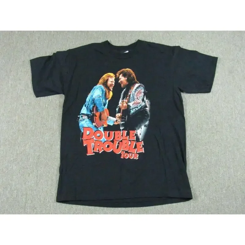 Travis Tritt Marty Stuart Double Trouble 1996 Tour Black Men S 4Xl T Shirt