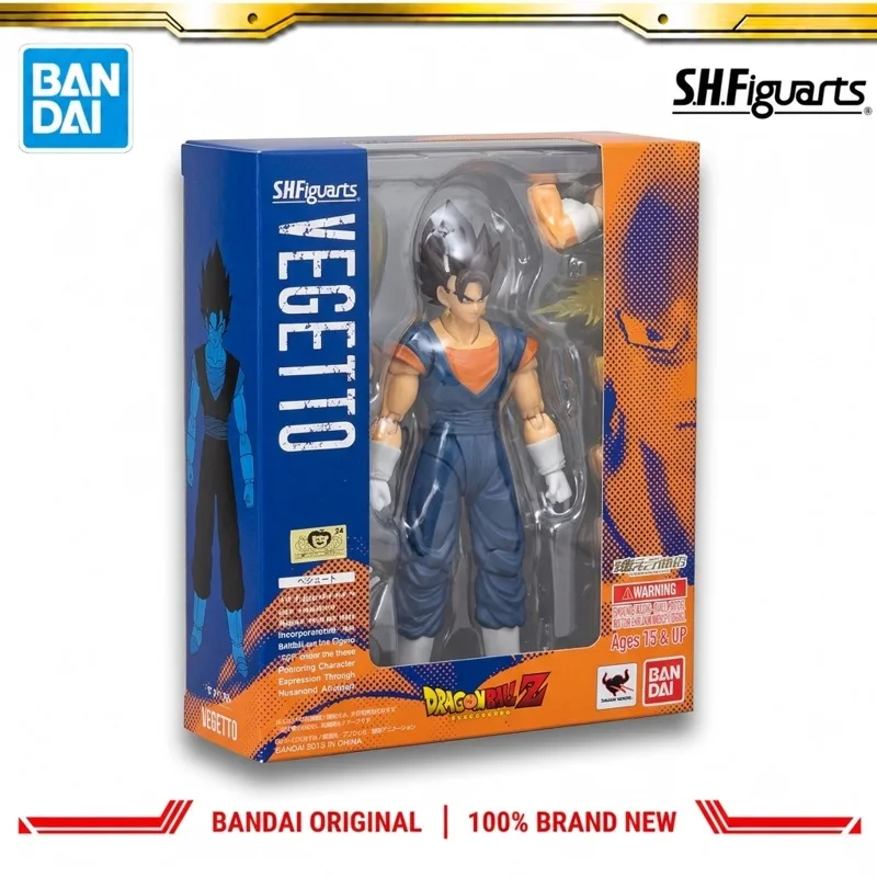 In Stock Bandai Original S H Figuarts Dragon Ball Vegetto Action Figure Model Doll Brand New Boxed Anime Characters Toys Model