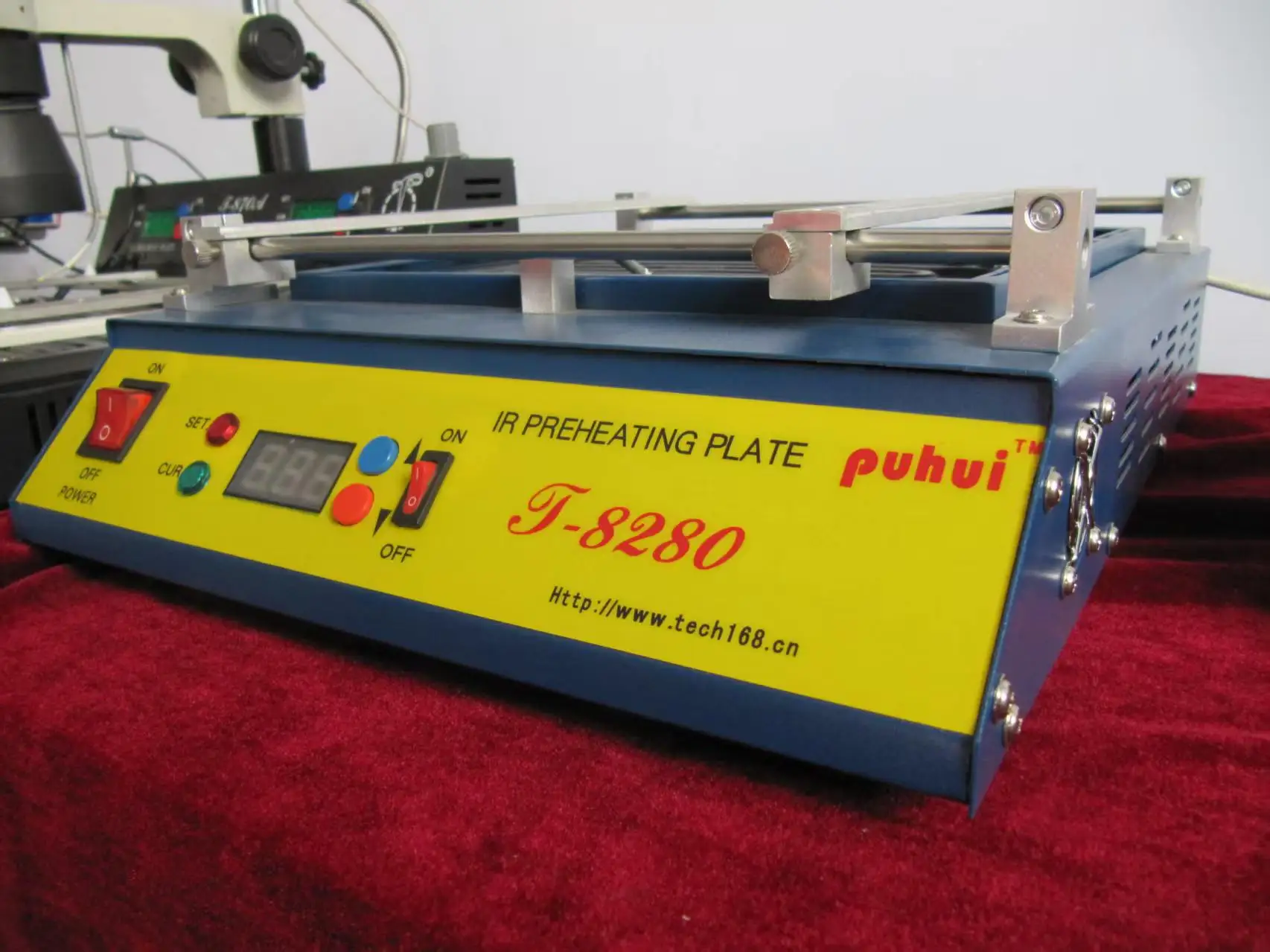 PUHUI T8280 PID Intelligent Infrared Preheater High Power PCB Heating Plate Soldering Station for Motherboard BGA Desoldering