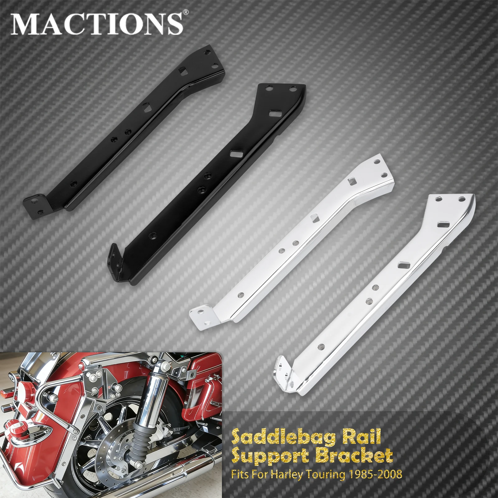 Motorcycle Saddlebag Rail Support Mount Bracket For Harley Touring FLHX 85-08 Road King Electra Street Glide Ultra Limited FLTR