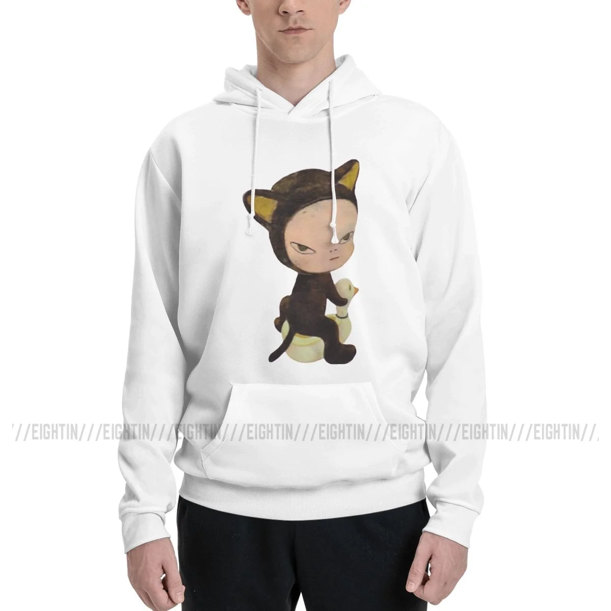 Yoshitomo Nara Harmless Kitty Hoodie Men Women Street Sweatshirt Winter Oversized Pullovers