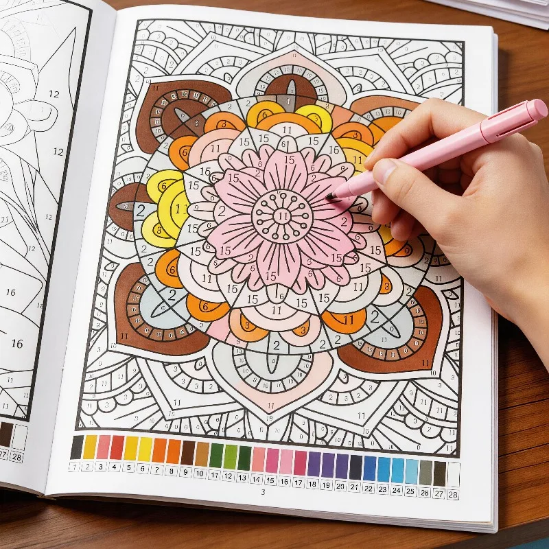 Adult Animal/plant Coloring Stress Relief Coloring Book Complete Coloring By Corresponding Number Promptshigh-definition Paper