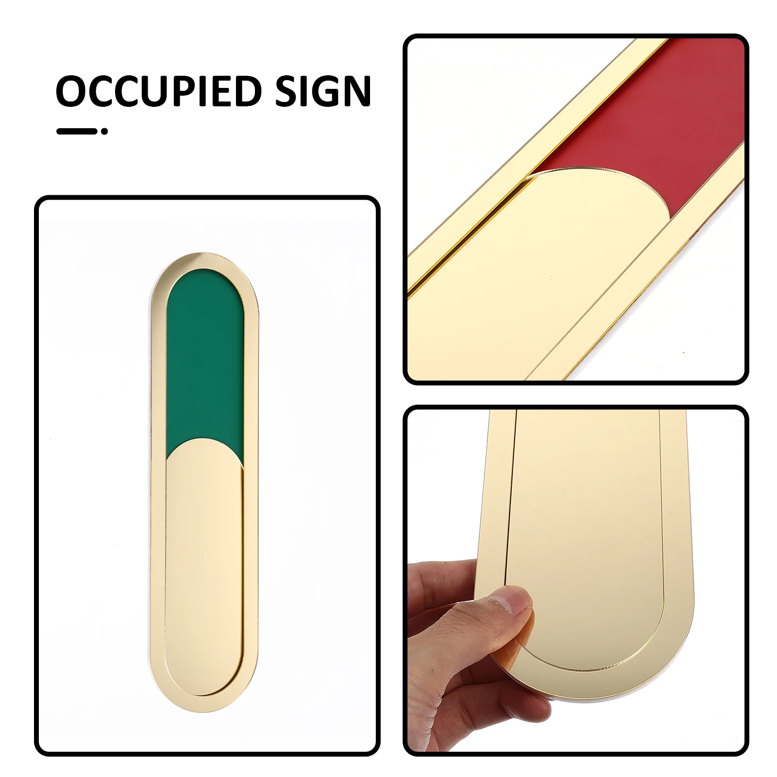 

Acrylic Meeting Room Door Sign Privacy Indicator Office Conference Slide Red Green Occupied Vacant Easy Installation Wall