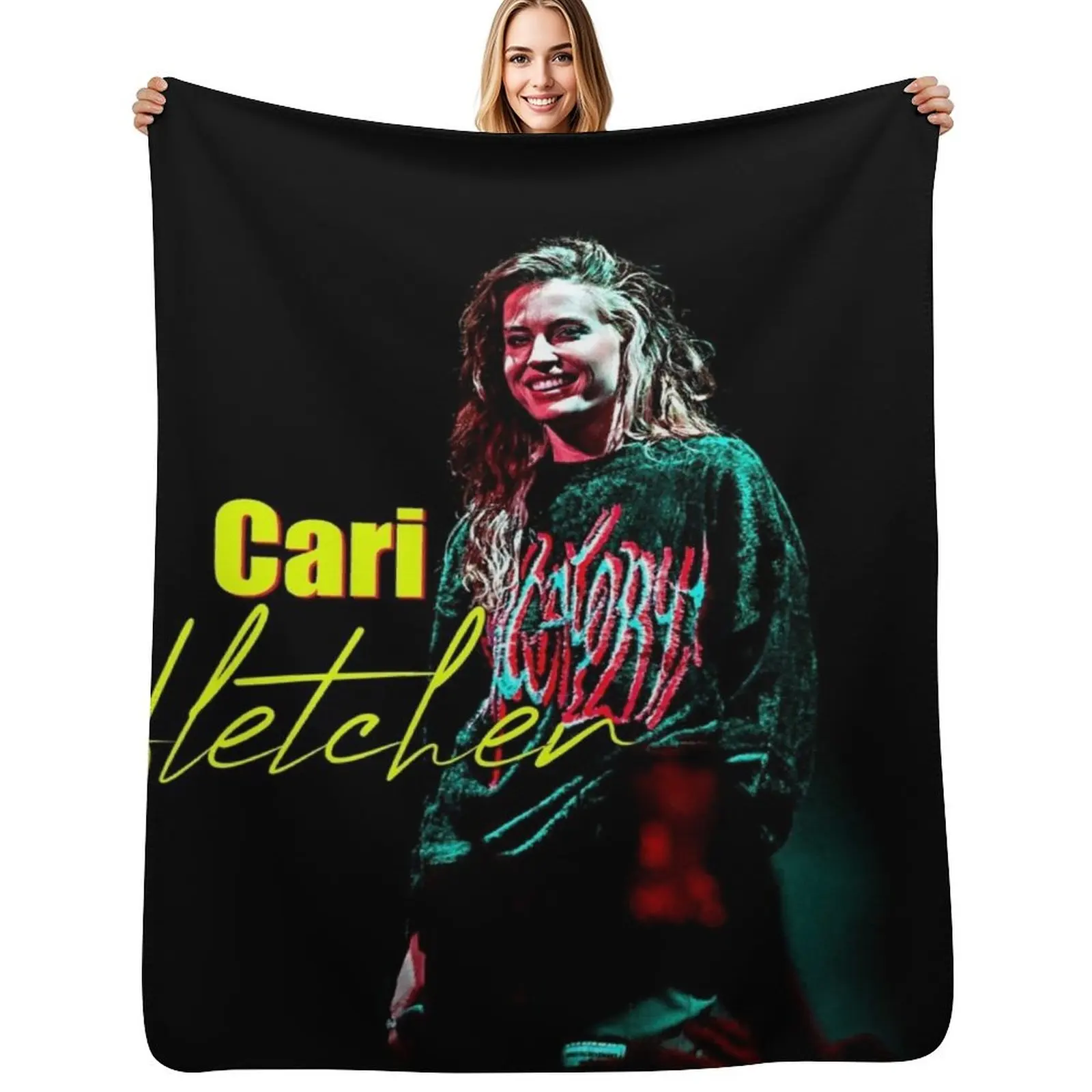 cari fletcher Throw Blanket Stylish Decor Blanket Gift for Friends Roommate