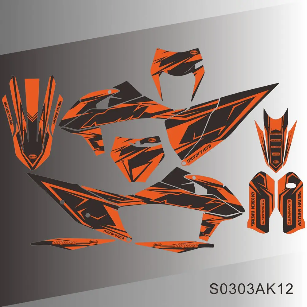 For KTM 125 250 300 350 450 500 SX SXF EXC EXCF XCW XCF 2011-2024 Graphics Decals Stickers Kit Motorcycle Background