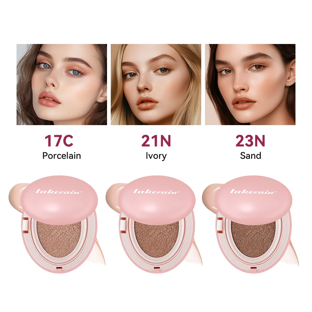 Cushion Foundation Hydrating 24H Long Lasting Moisturizer Natural Light Coverage Radiant Skin Finish Daily Portable Face Makeup
