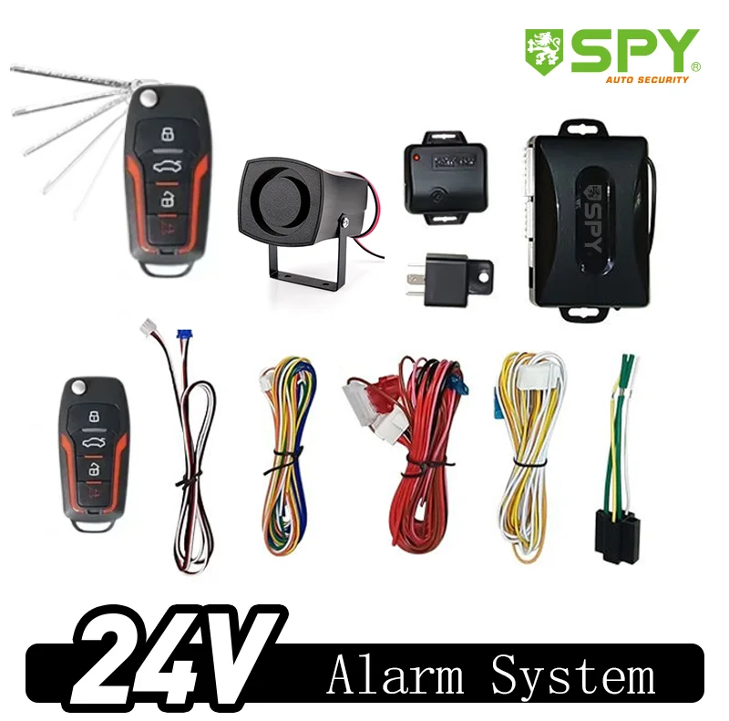 24V Germany Spy One Way Alarm System 2 Remote Bus Truck 1 Anti Thief Security With Mechanical Key Car Vehicle