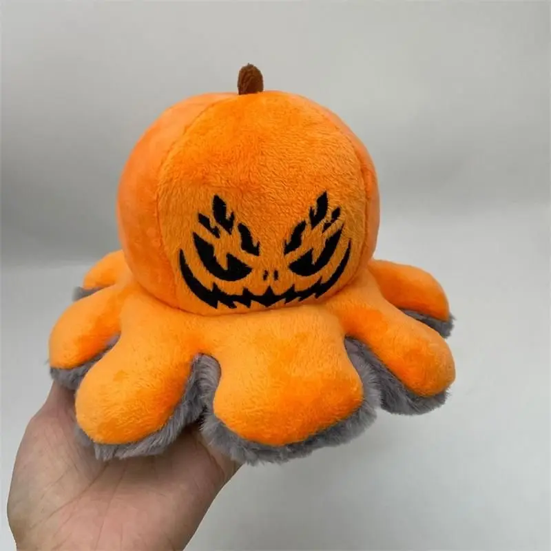 

Double-sided flip pumpkin head plush throw pillow Halloween gifts Pumpkin Demon party toy New Christmas sales for 2022