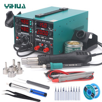 YIHUA 853D 2A USB Power Supply Soldering Iron Kit Hot Air 3-in-1 Soldering Station Phone Repair Rework Desoldering Station